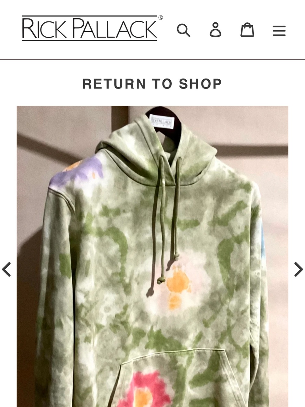 Tie-Dye Floral Hoodie - Green/Pink, Rick Pallack Designs